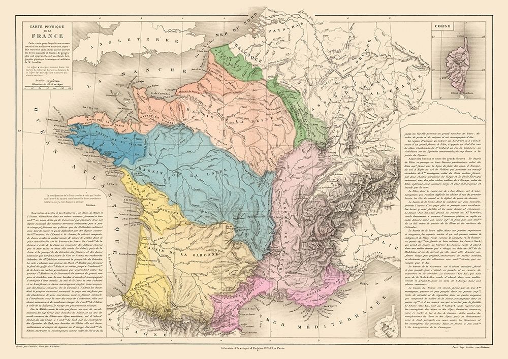 Physical France - Drioux 1882 art print by Drioux for $57.95 CAD