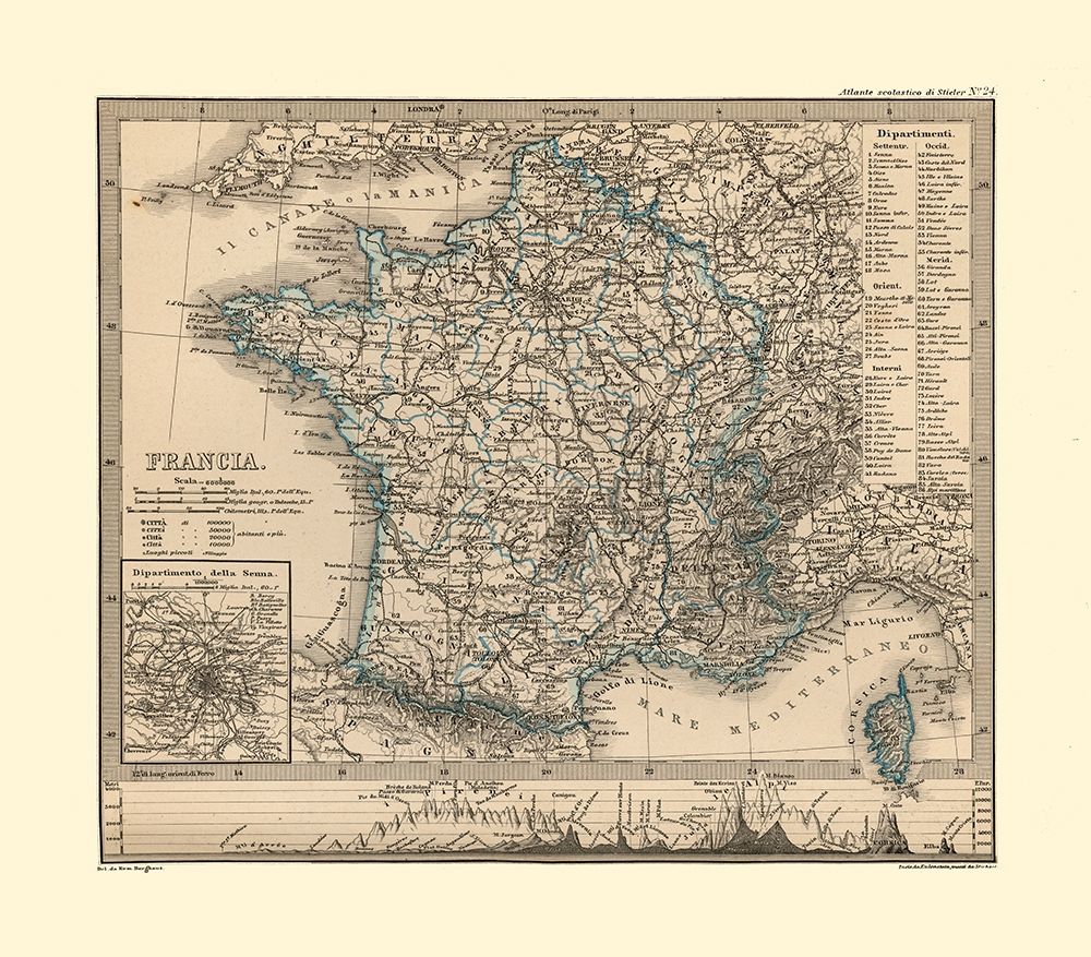 France - Perthes 1870  art print by Perthes for $57.95 CAD