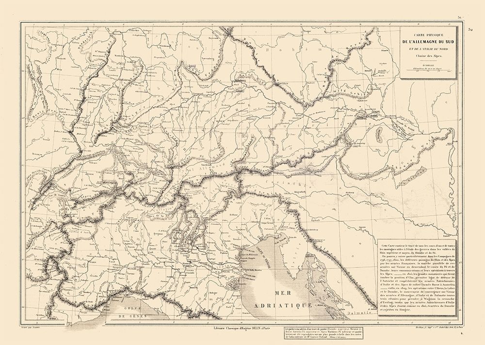 South Germany North Italy - Drioux 1882 art print by Drioux for $57.95 CAD