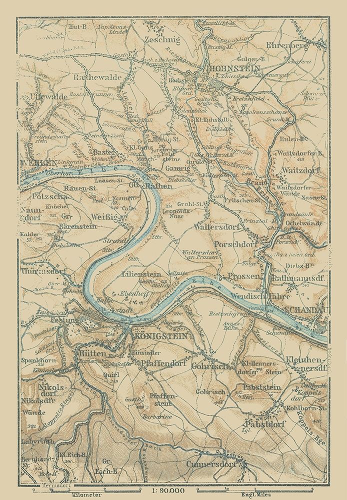 Eastern Germany - Baedeker 1914 art print by Baedeker for $57.95 CAD