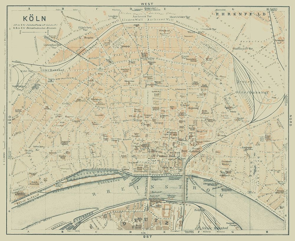 Cologne Germany - Baedeker 1914 art print by Baedeker for $57.95 CAD