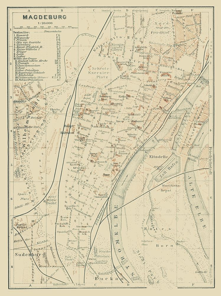 Magdeburg Germany - Baedeker 1914 art print by Baedeker for $57.95 CAD