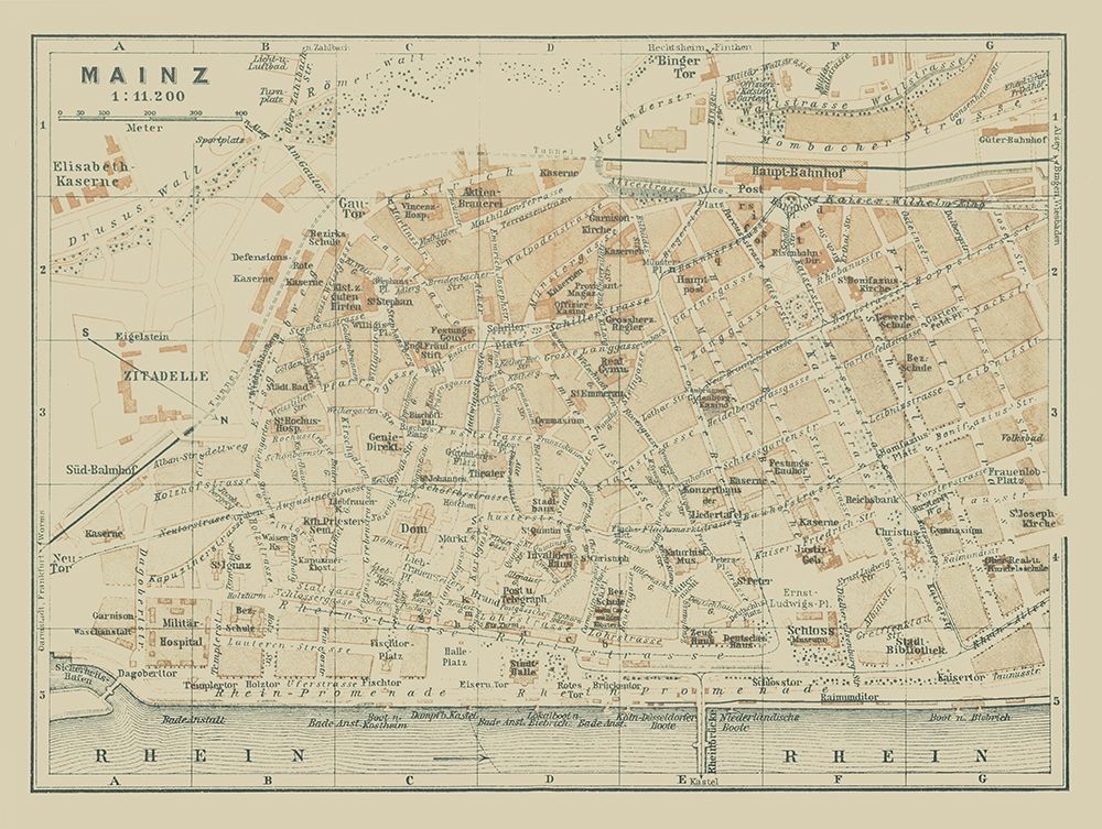 Mainz Germany - Baedeker 1914 art print by Baedeker for $57.95 CAD