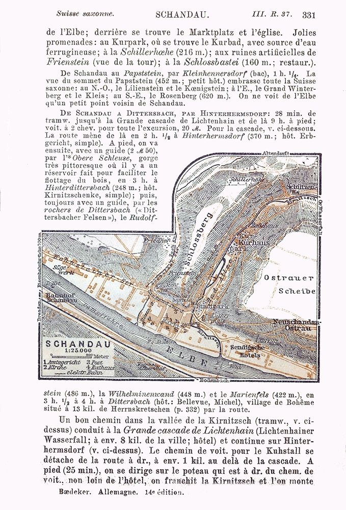 Schandau Germany - Baedeker 1914 art print by Baedeker for $57.95 CAD