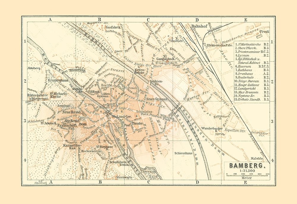Bamberg Germany - Baedeker 1896 art print by Baedeker for $57.95 CAD