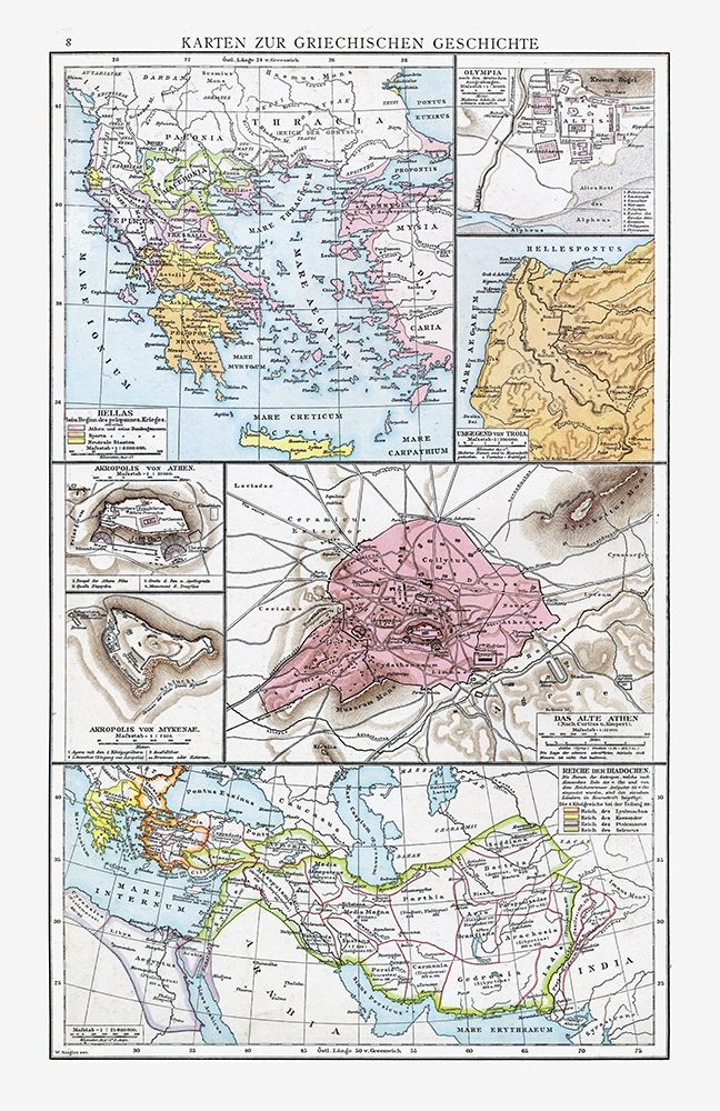 Greek History Greece - Droysen 1886 art print by Droysen for $57.95 CAD