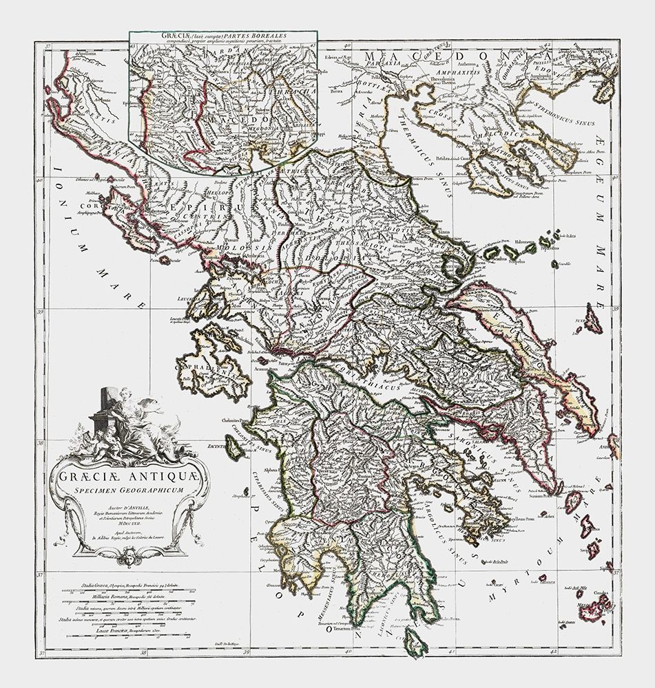 Ancient Greece - DAnville 1799 art print by D Anville for $57.95 CAD
