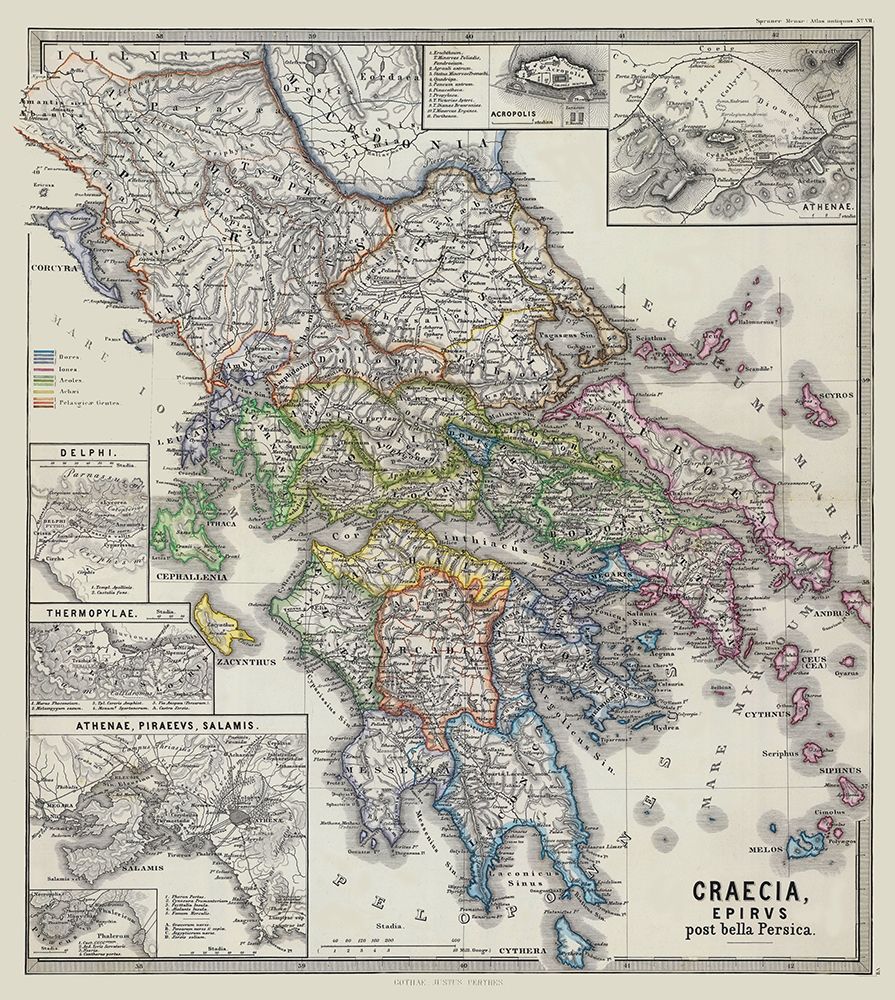 Macedonian War Greece - Spruner 1865 art print by Spruner for $57.95 CAD