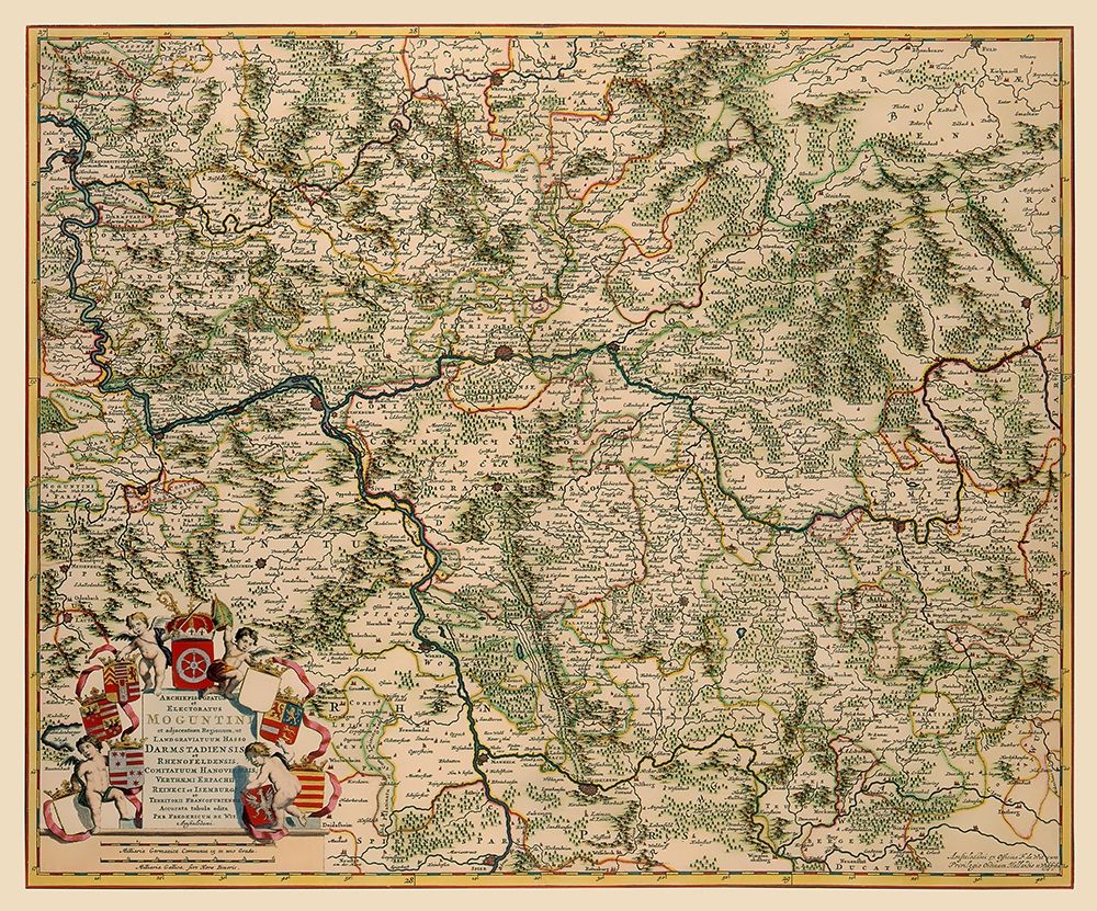 Hesse Germany - De Wit 1688 art print by De Wit for $57.95 CAD