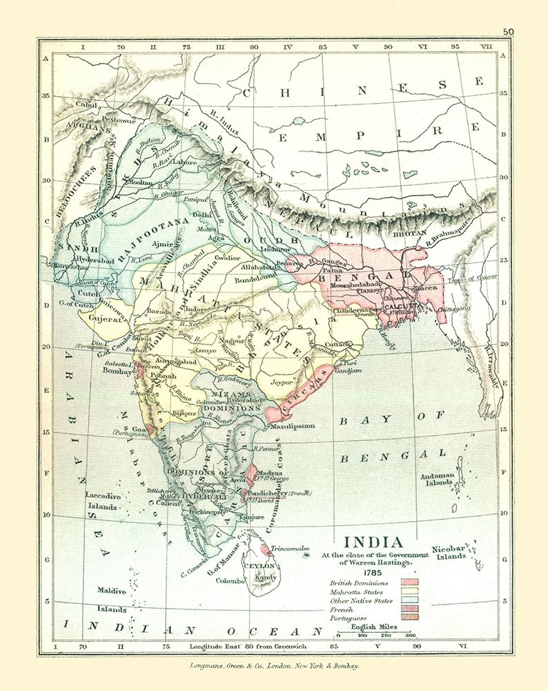 India 1785 - Gardiner 1902 art print by Gardiner for $57.95 CAD