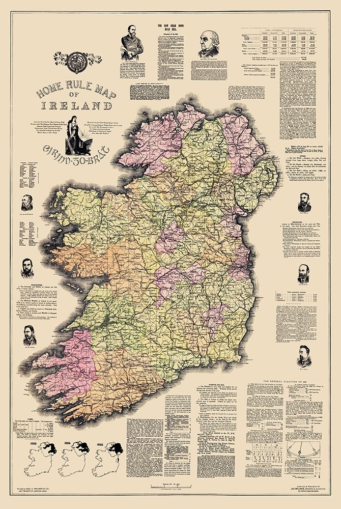 Home Rule Ireland - Ballance 1893 art print by Ballance for $57.95 CAD