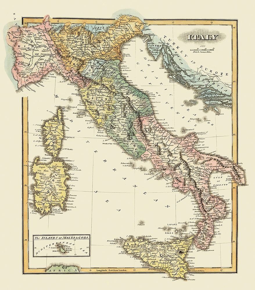 Italy - Lucas 1823 art print by Lucas for $57.95 CAD