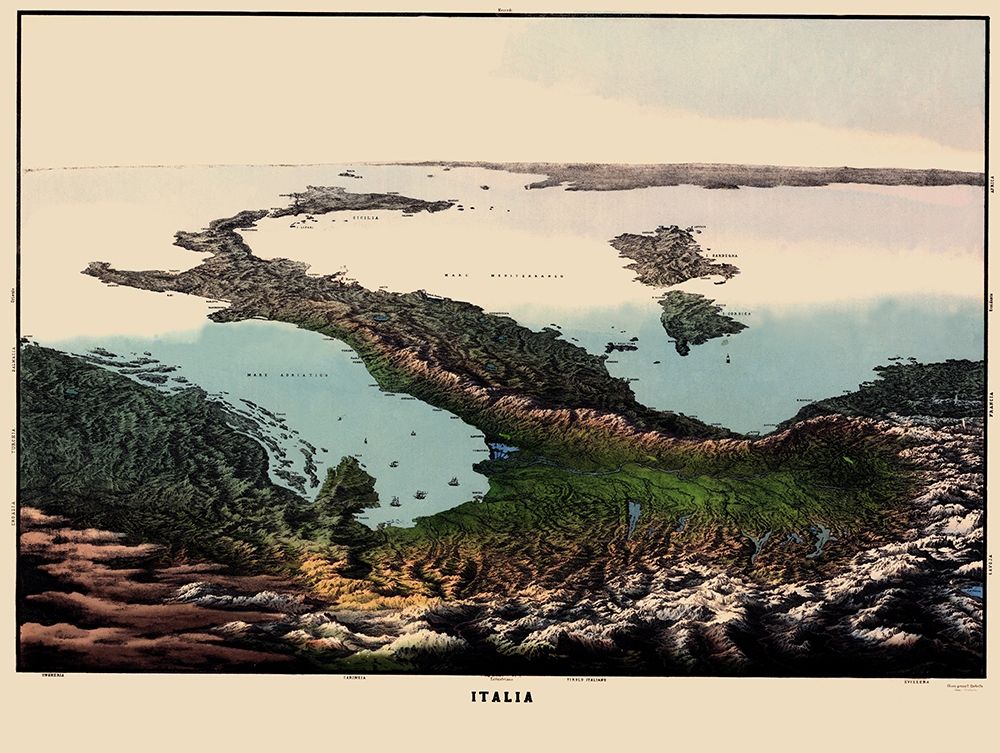 Panoramic Italy - Corbetta 1853 art print by Corbetta for $57.95 CAD