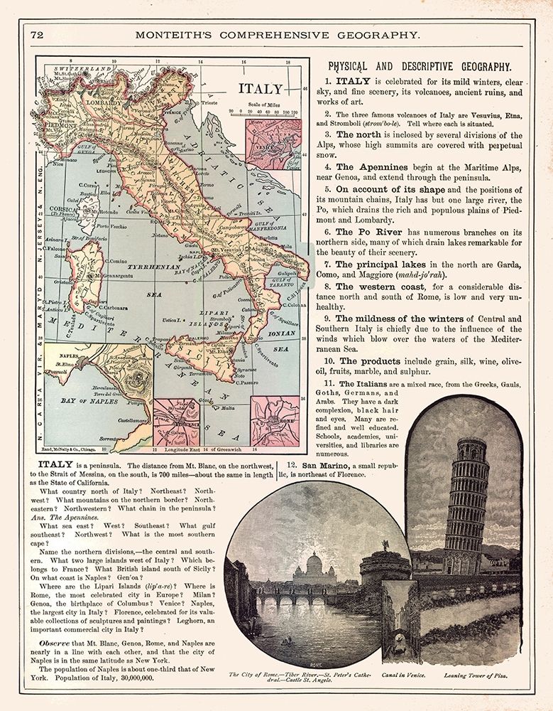 Italy - Monteith 1882 art print by Monteith for $57.95 CAD