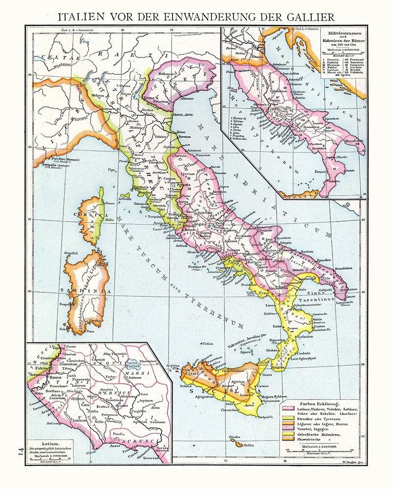 Italy - Droysen 1886 art print by Droysen for $57.95 CAD