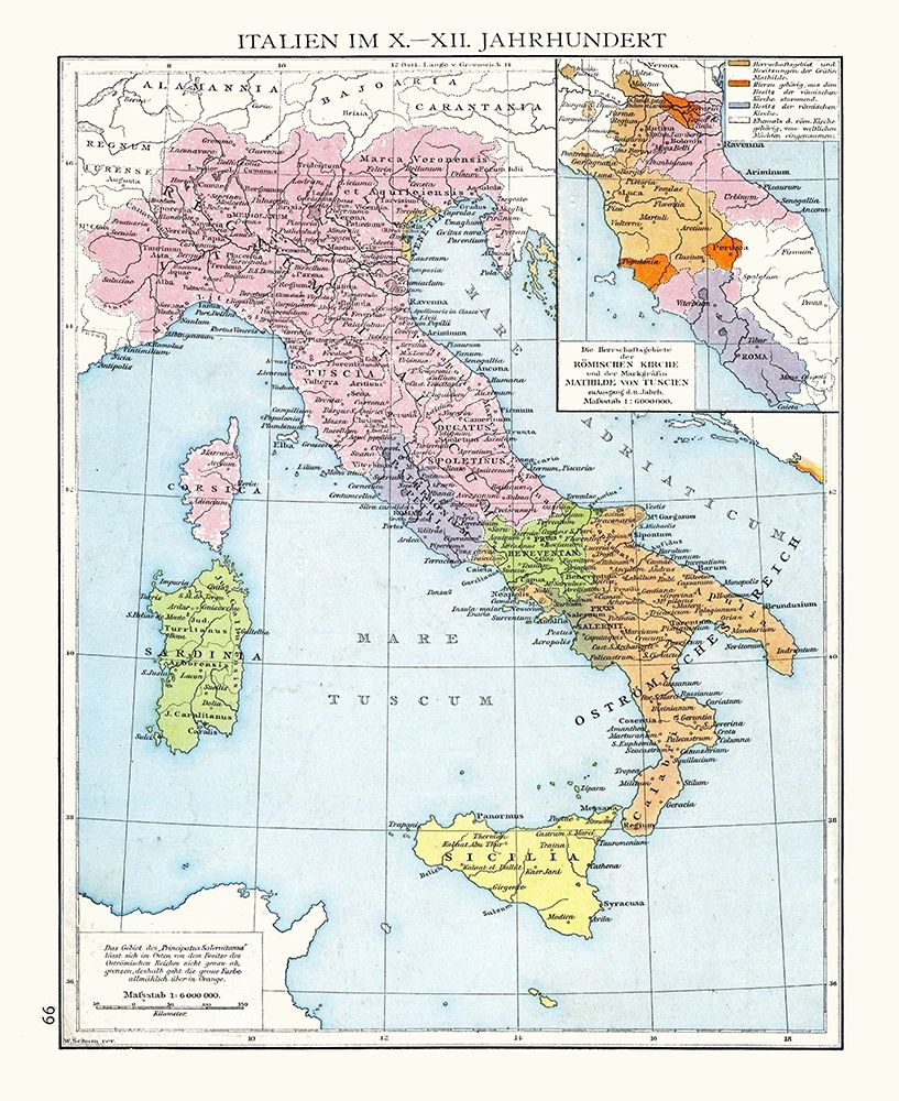 Italy 10-12 Century - Droysen 1886 art print by Droysen for $57.95 CAD