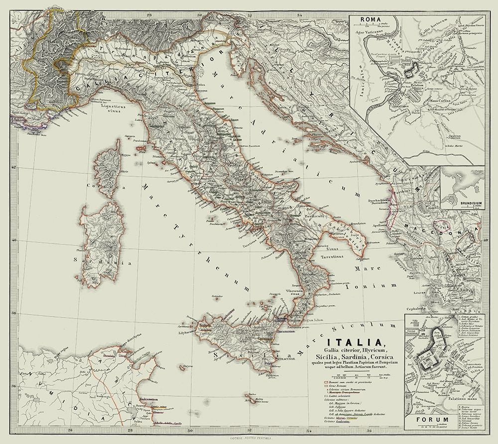 Italy - Spruner 1865 art print by Spruner for $57.95 CAD
