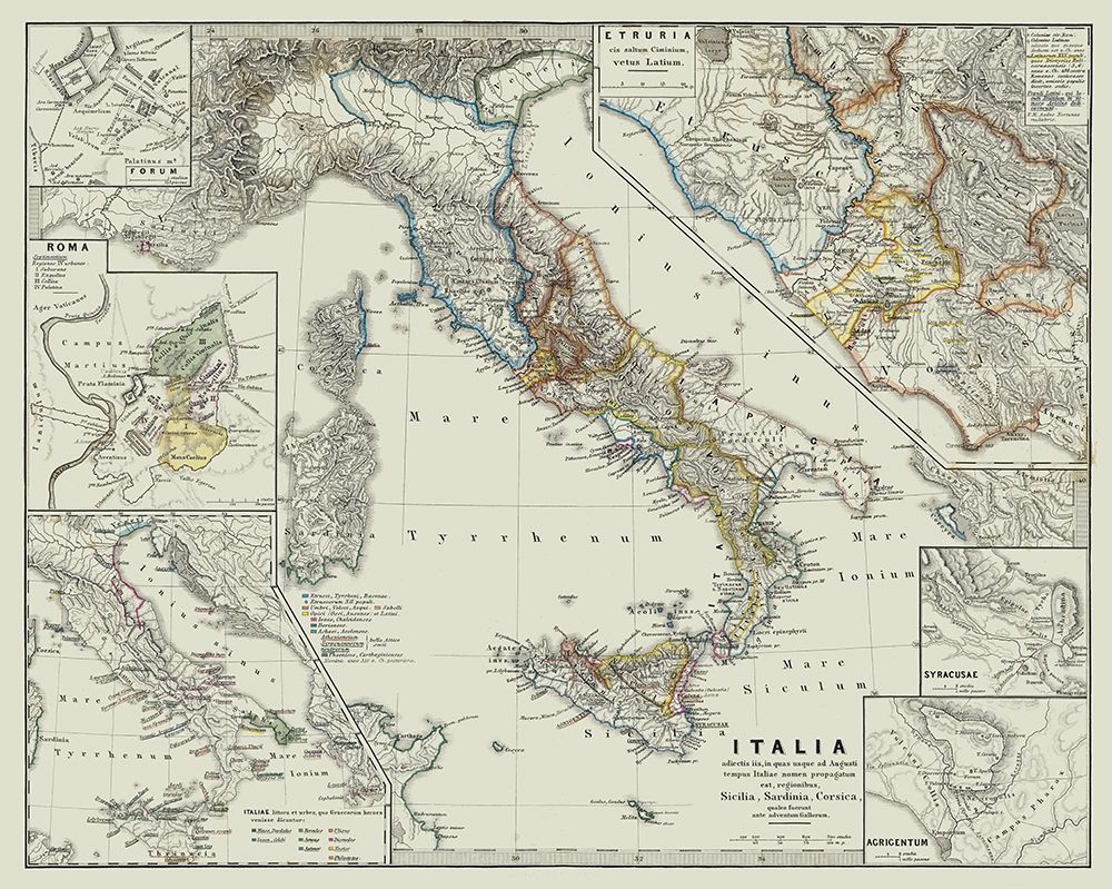 Ancient Italy - Spruner 1865 art print by Spruner for $57.95 CAD