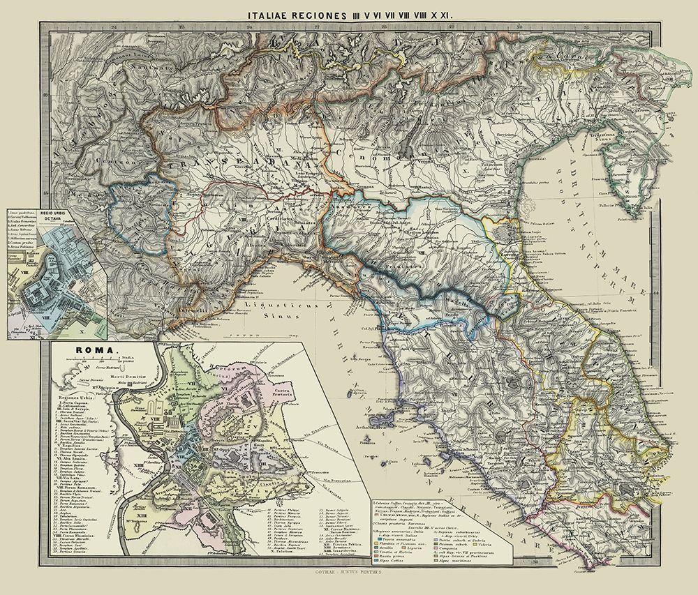 Northern Italy Regions - Spruner 1865 art print by Spruner for $57.95 CAD