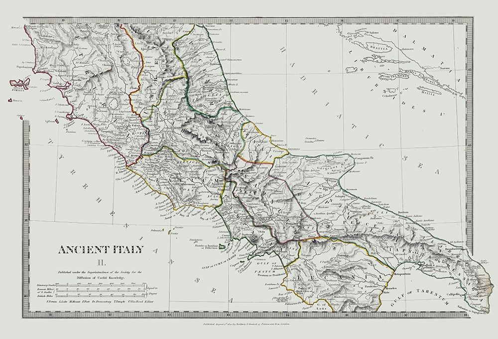 Central Ancient Italy - Chapman 1830 art print by Chapman for $57.95 CAD