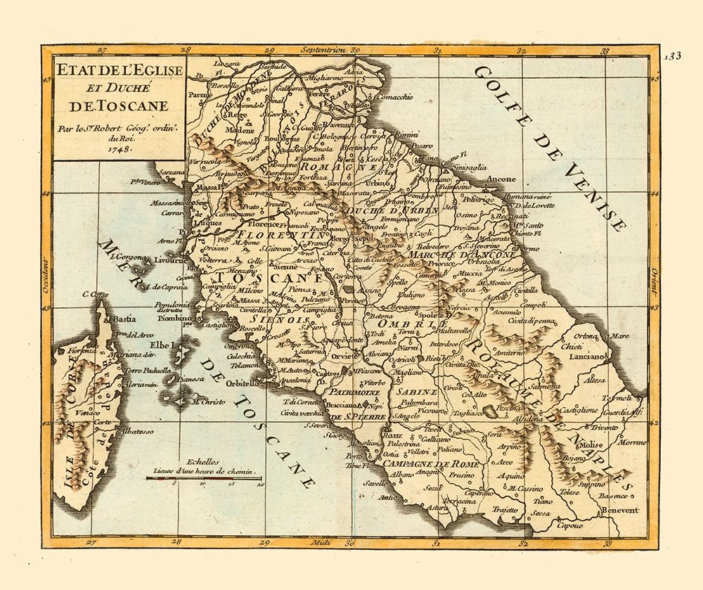 Papal States Tuscany Italy - Robert 1748  art print by Robert for $57.95 CAD