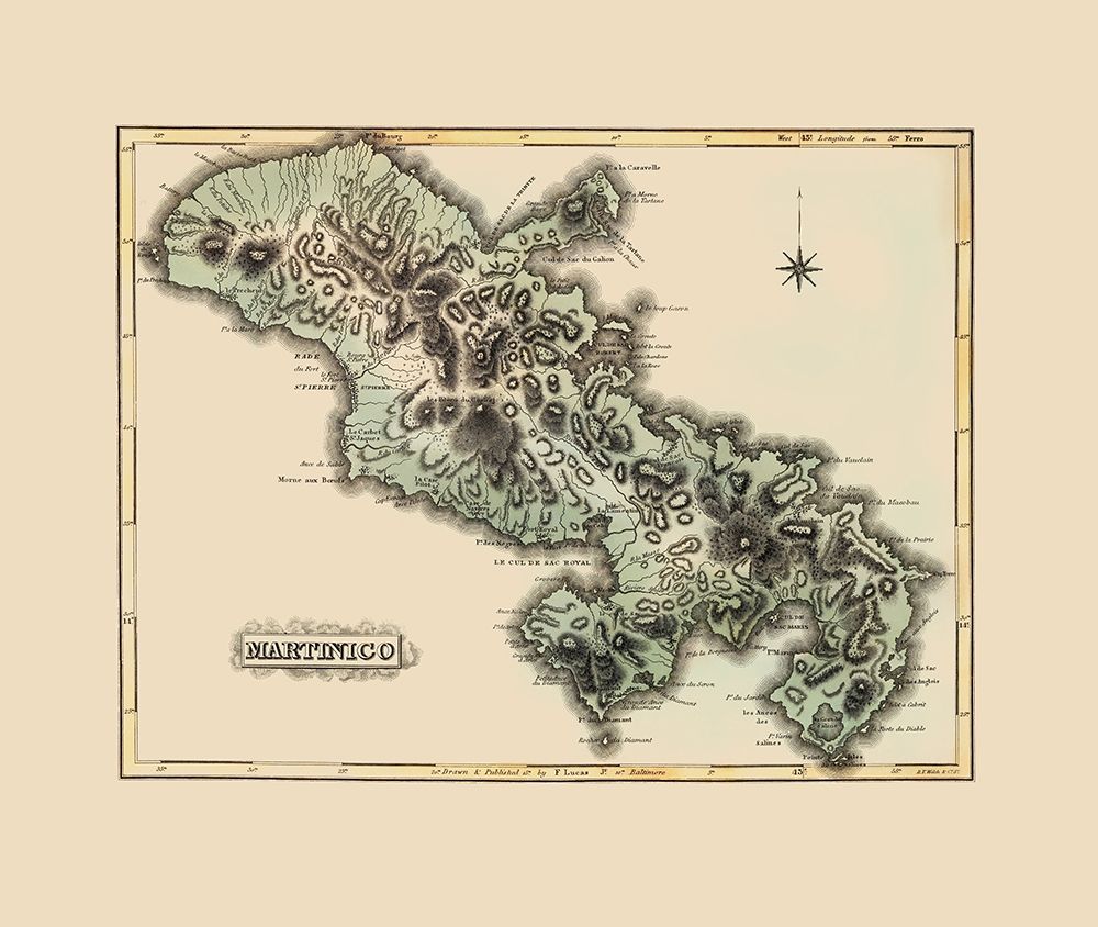 Caribbean Martinique - Lucas 1823 art print by Lucas for $57.95 CAD