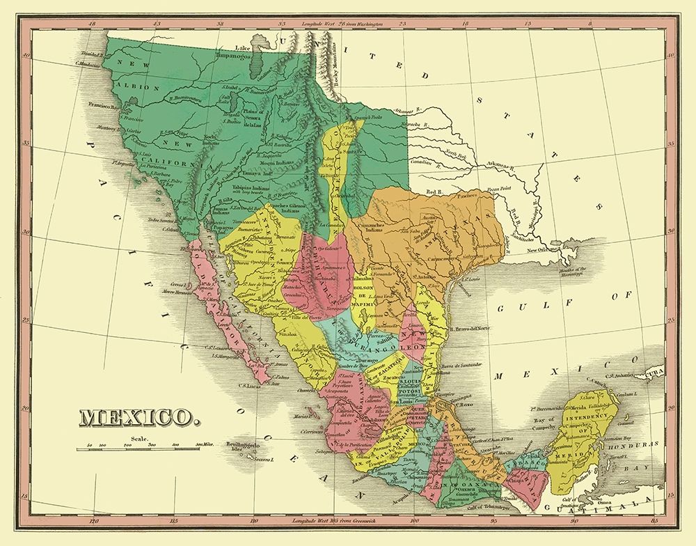 Territories Mexico - Finley 1831 art print by Finley for $57.95 CAD