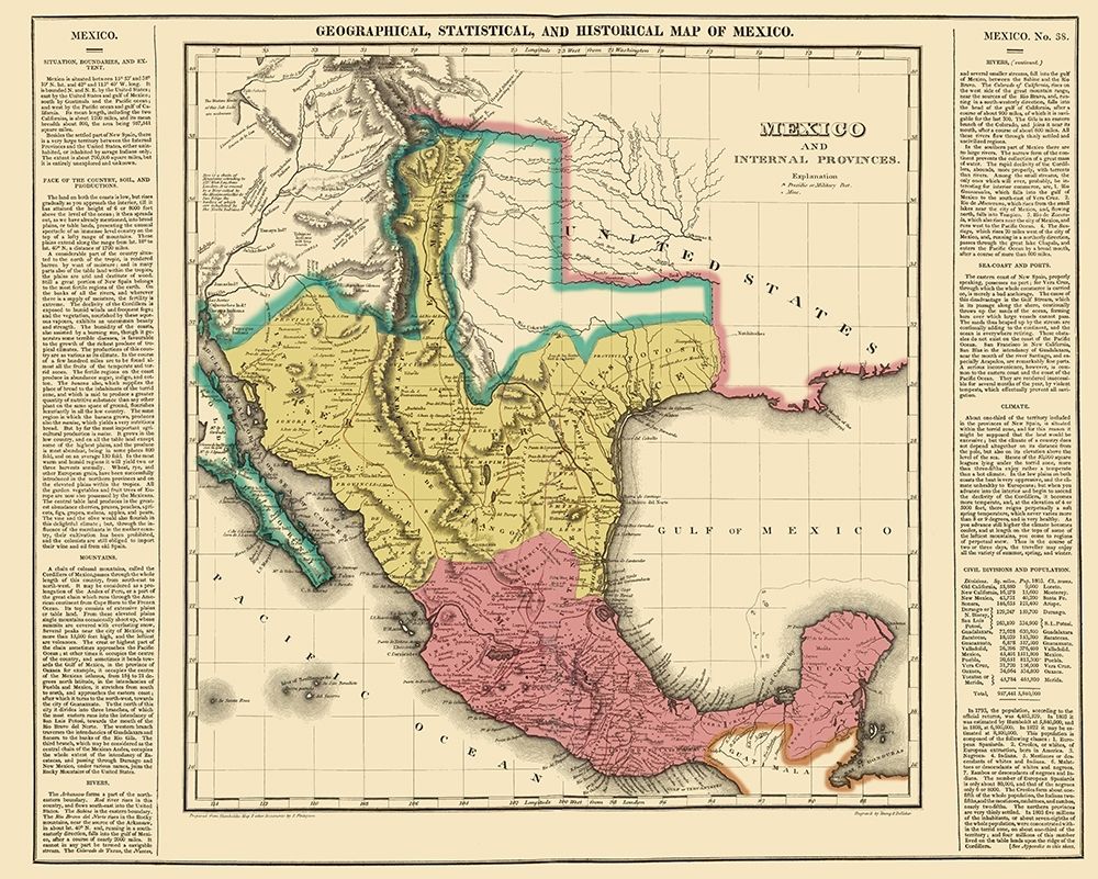 Internal Provinces Mexico - Young 1822 art print by Young for $57.95 CAD