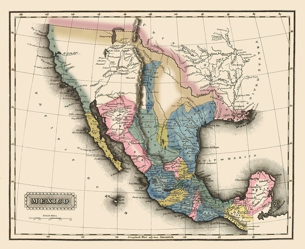 Mexico - Lucas 1823 art print by Lucas for $57.95 CAD
