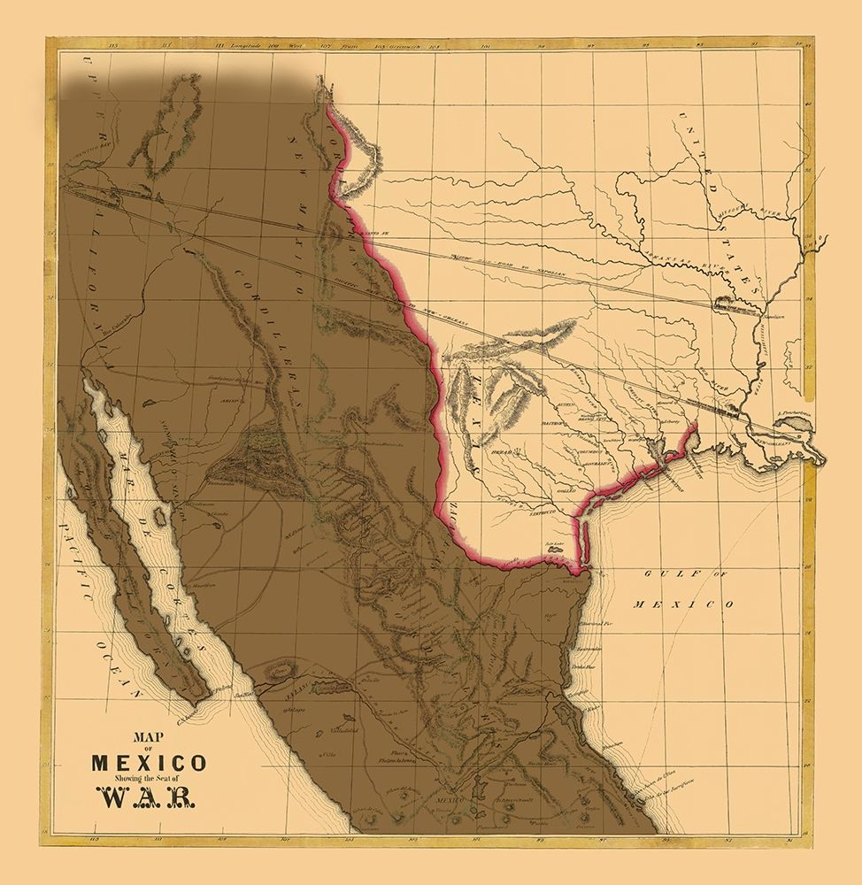 Mexican American War - Sinclair 1846 art print by SINCLAIR for $57.95 CAD