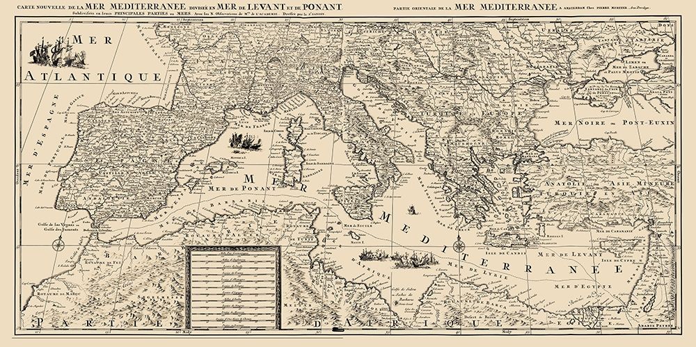 Mediterranean Sea Region - Sanson 1680 art print by Sanson for $57.95 CAD