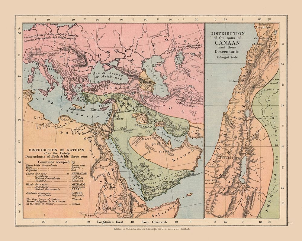 Population after Deluge Middle East - Case 1878 art print by Case for $57.95 CAD