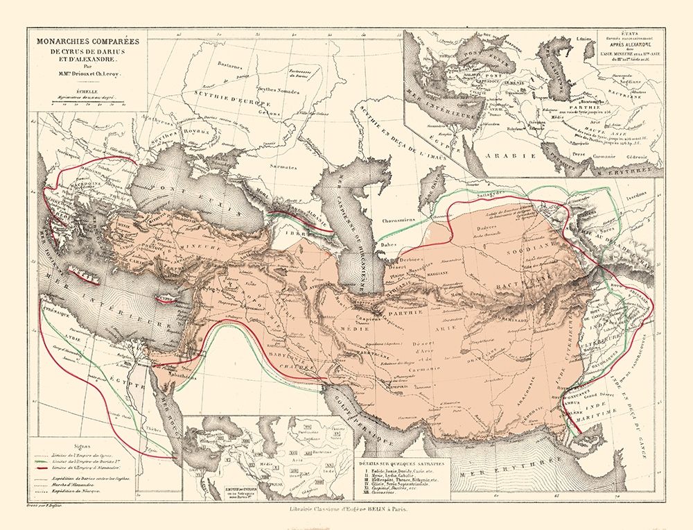 Middle East Comparison of Dynasties - Drioux 1882 art print by Drioux for $57.95 CAD