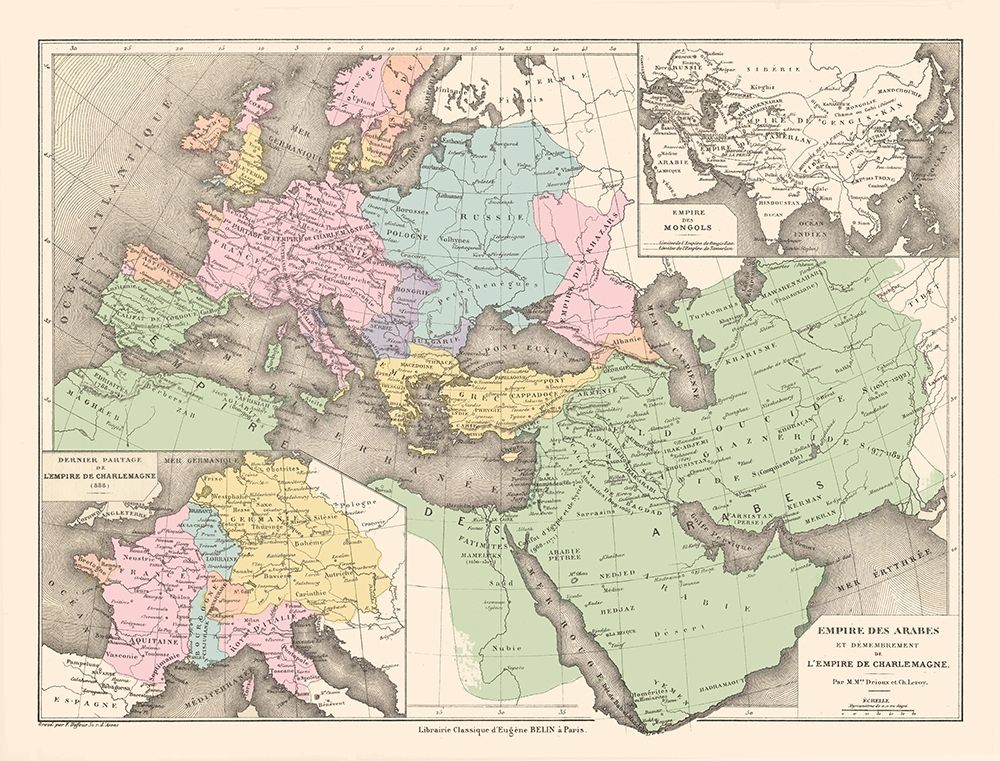 Arabian Empire Carolingian Empire Middle East art print by Drioux for $57.95 CAD