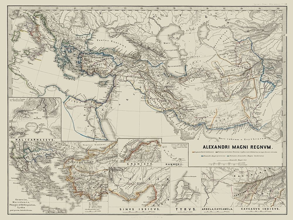Middle East Alexander the Great - Spruner 1865 art print by Spruner for $57.95 CAD