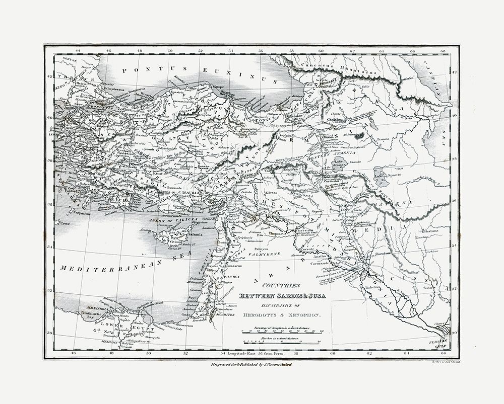 Middle East Countries between Sardis Susa art print by Oxford for $57.95 CAD