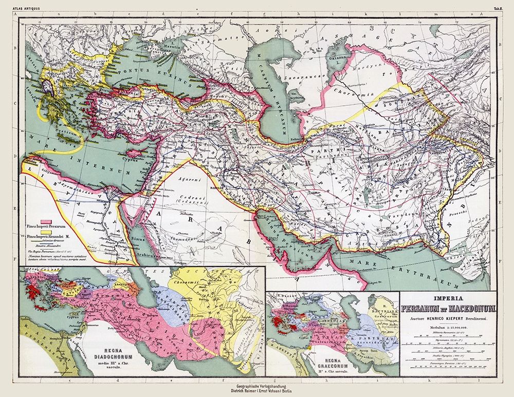 Middle East Persian Macedonian Empires art print by Kiepert for $57.95 CAD