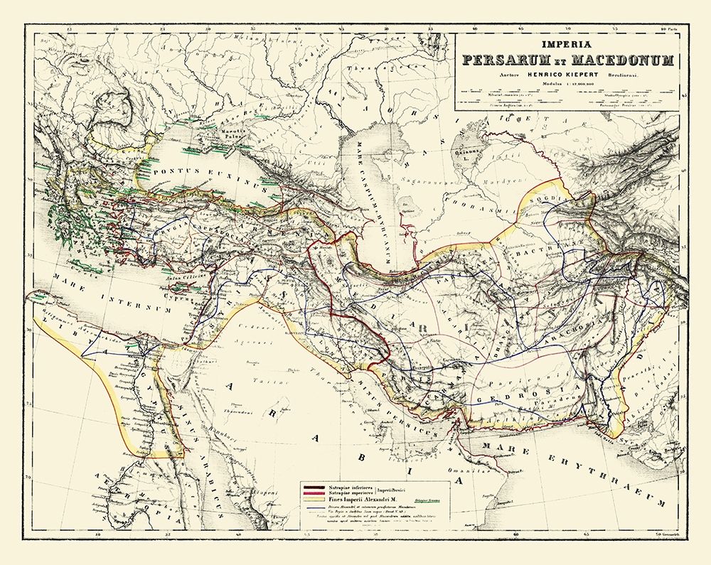 Middle East Persian Macedonian Empires art print by Kiepert for $57.95 CAD