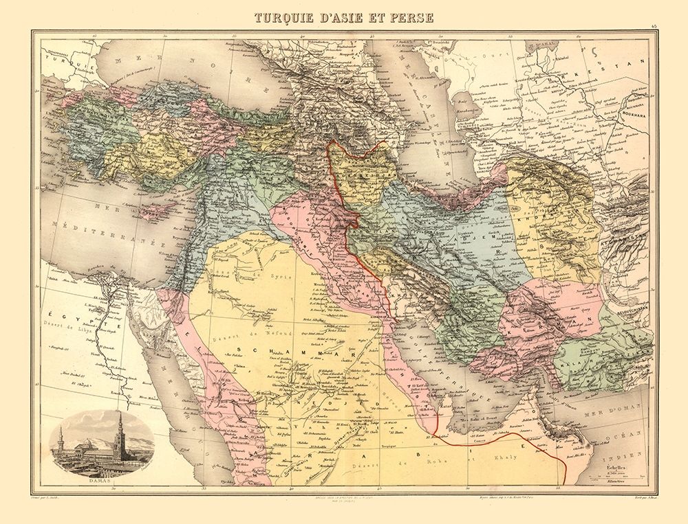 Middle East Turkey in Asia Persia - Migeon 1892 art print by Migeon for $57.95 CAD