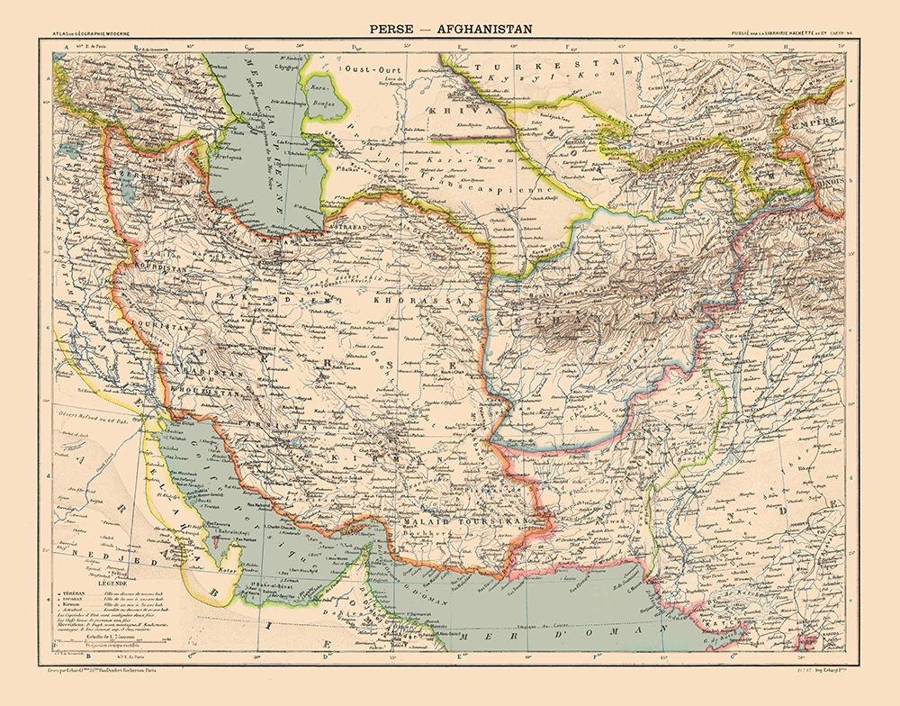Afganistan Persia Pakistan Asia - Schrader 1908 art print by Schrader for $57.95 CAD