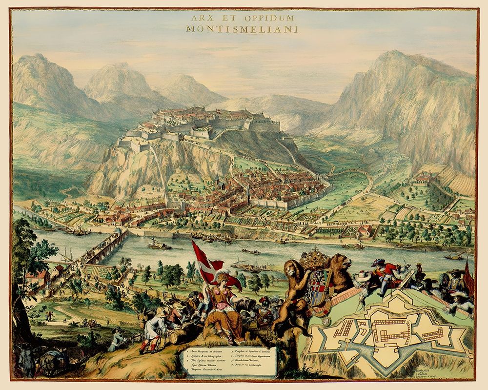 Montmelian Fortress France - DeHooghe 1675 art print by De Hooghe for $57.95 CAD