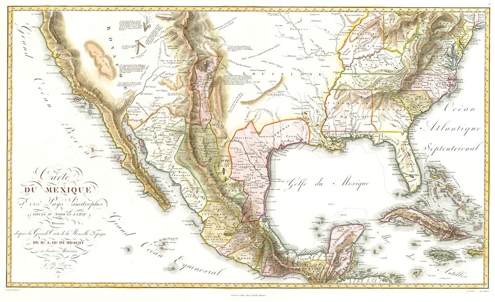 Territories Mexico United States - Humboldt 1811 art print by Humboldt for $57.95 CAD