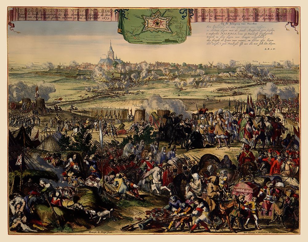 Naarden Siege Picture Netherlands - DeHooghe 1673 art print by De Hooghe for $57.95 CAD