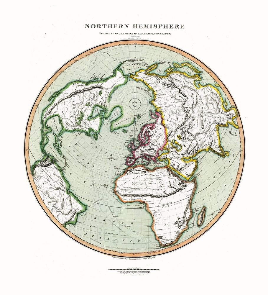 Northern Hemisphere - Thompson 1816 art print by Thompson for $57.95 CAD