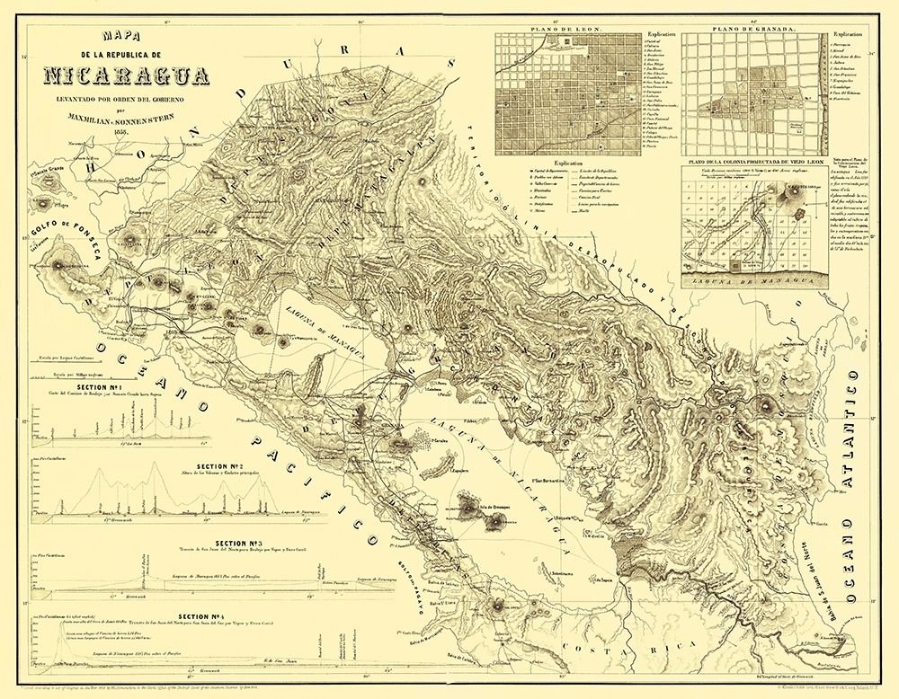 Central America Nicaragua - Maxmilian 1858 art print by Maxmilian for $57.95 CAD