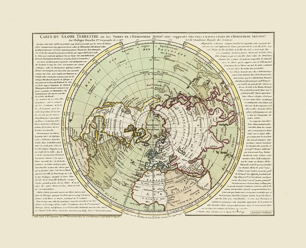 North Pole - Buache 1746 art print by Buache for $57.95 CAD