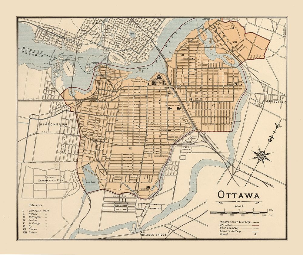 Ottawa Canada - White 1906 art print by White for $57.95 CAD