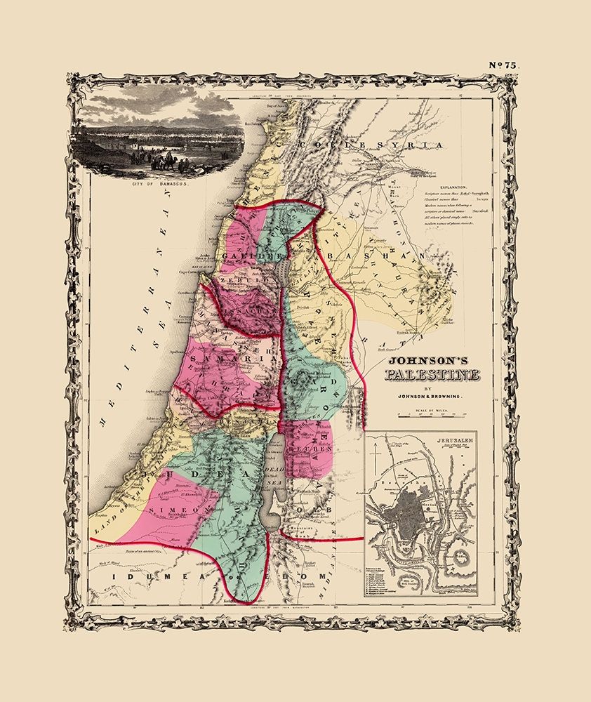 Palestine Israel - Johnson 1860 art print by Johnson for $57.95 CAD