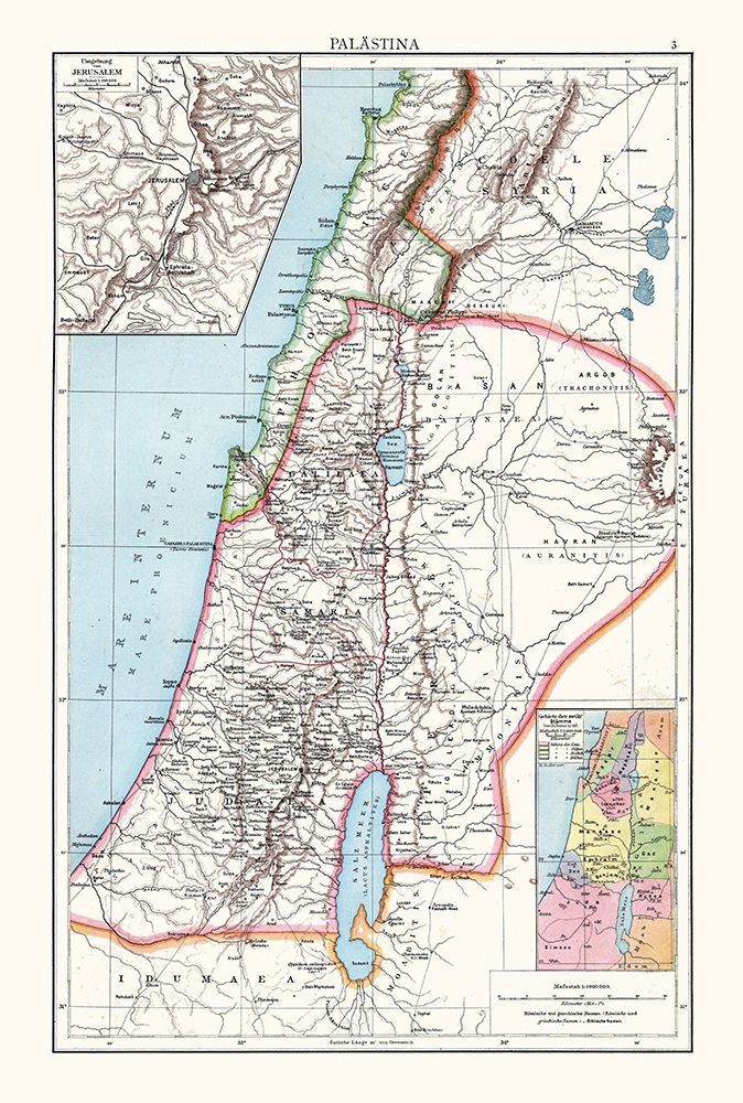 Middle East Palestine Israel - Droysen 1886 art print by Droysen for $57.95 CAD