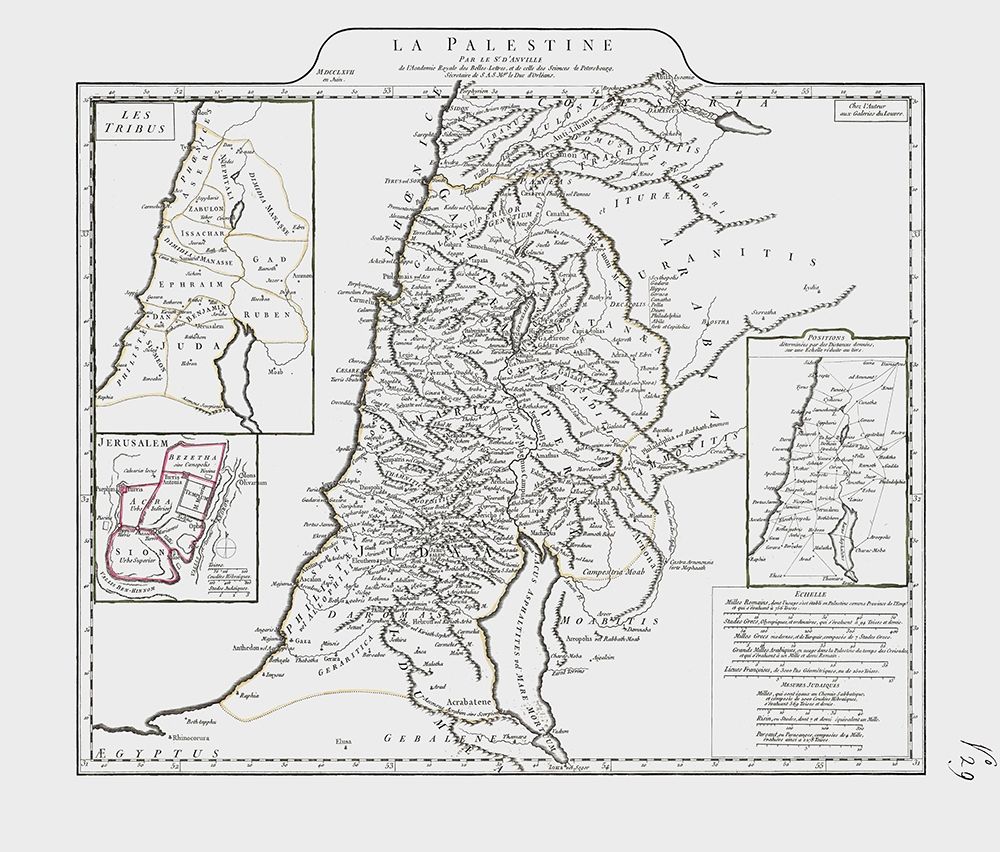 Middle East Palestine Israel - DAnville 1799 art print by D Anville for $57.95 CAD
